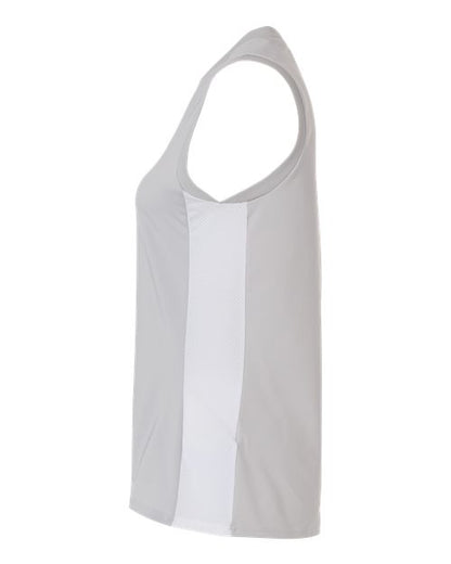 adidas AT120 Women's Quickset V-Neck Sleeveless Jersey - Team Light Grey/ White - DirectSide