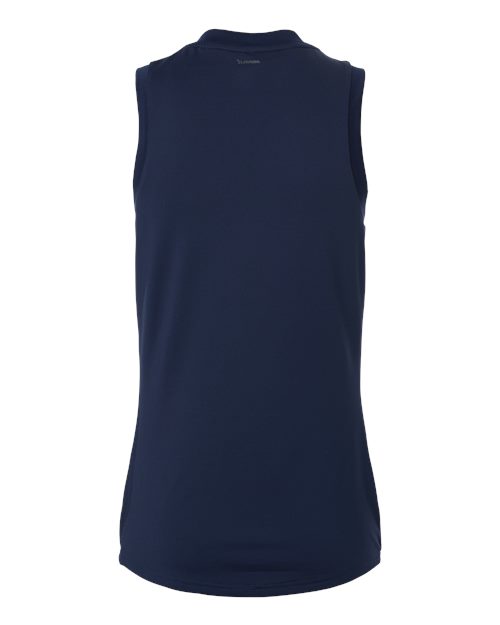 adidas AT120 Women's Quickset V-Neck Sleeveless Jersey - Team Navy Blue/ White - Back