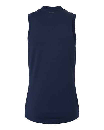adidas AT120 Women's Quickset V-Neck Sleeveless Jersey - Team Navy Blue/ White - Back