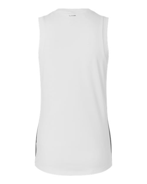 adidas AT120 Women's Quickset V-Neck Sleeveless Jersey - White - Back