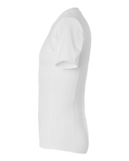 adidas AT130 Men's Techfit Compression T-Shirt - White - DirectSide