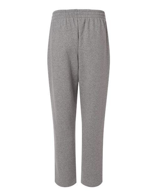 adidas AT215 Men's Fleece Sweatpants - Medium Grey Heather/ White - Back