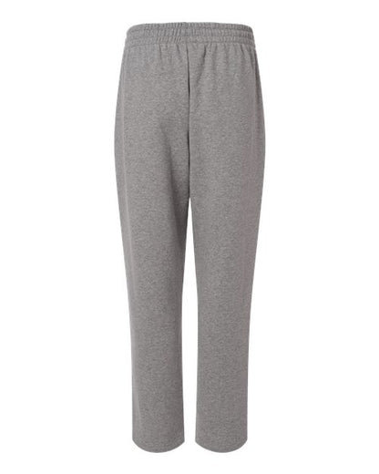 adidas AT215 Men's Fleece Sweatpants - Medium Grey Heather/ White - Back