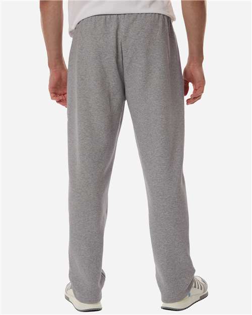 adidas AT215 Men's Fleece Sweatpants - Medium Grey Heather/ White - OnModelBack