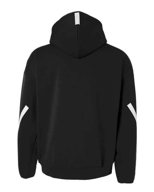 adidas AT220 Men's Z.N.E Full-Zip Hooded Sweatshirt - Black/ White - Back