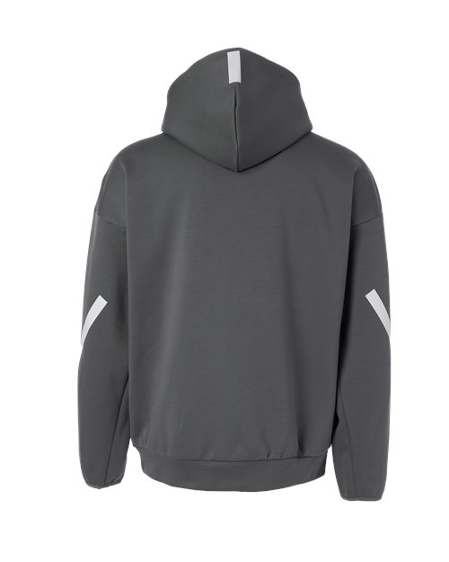 adidas AT220 Men's Z.N.E Full-Zip Hooded Sweatshirt - Team Grey Four/ White - Back