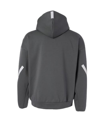 adidas AT220 Men's Z.N.E Full-Zip Hooded Sweatshirt - Team Grey Four/ White - Back