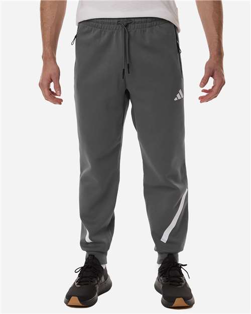 adidas AT222 Men's Z.N.E Joggers - Team Grey Four/ White - OnModelFront