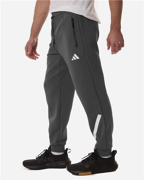 adidas AT222 Men's Z.N.E Joggers - Team Grey Four/ White - OnModelSide