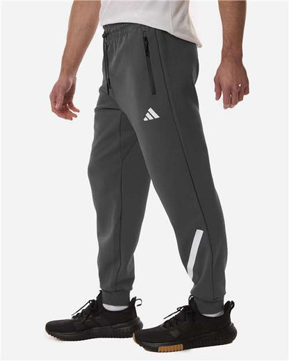 adidas AT222 Men's Z.N.E Joggers - Team Grey Four/ White - OnModelSide