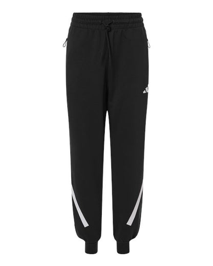 adidas AT223 Women's Z.N.E Joggers - Black/ White - Front