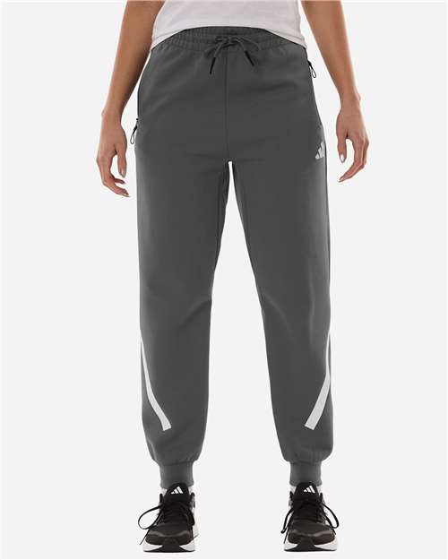 adidas AT223 Women's Z.N.E Joggers - Team Grey Four/ White - OnModelFront
