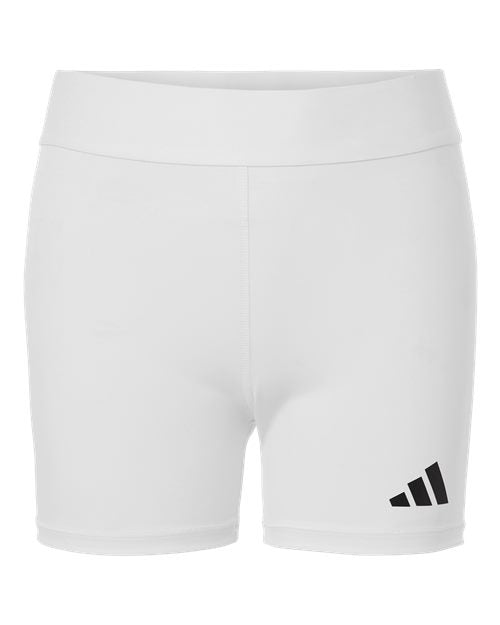 adidas AT310 Women's Techfit Compression Shorts - White - Front