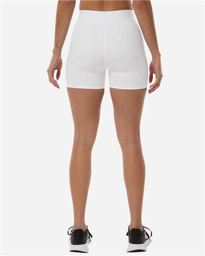 adidas AT310 Women's Techfit Compression Shorts - White - OnModelBack