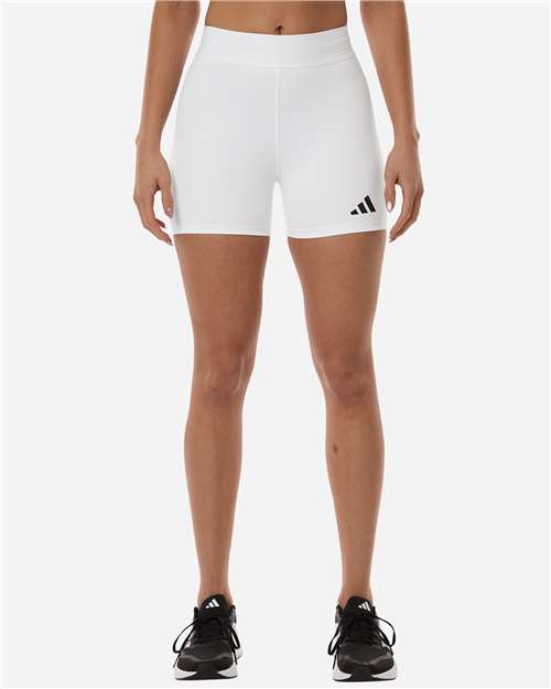 adidas AT310 Women's Techfit Compression Shorts - White - OnModelFront