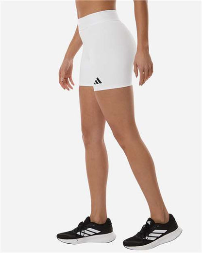 adidas AT310 Women's Techfit Compression Shorts - White - OnModelSide