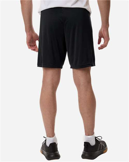 adidas AT315 Men's Entrada 26 Shorts - Black/ White - OnModelBack