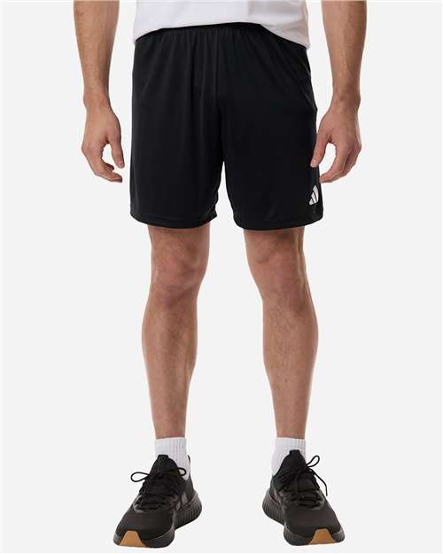 adidas AT315 Men's Entrada 26 Shorts - Black/ White - OnModelFront