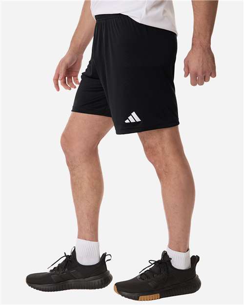 adidas AT315 Men's Entrada 26 Shorts - Black/ White - OnModelSide