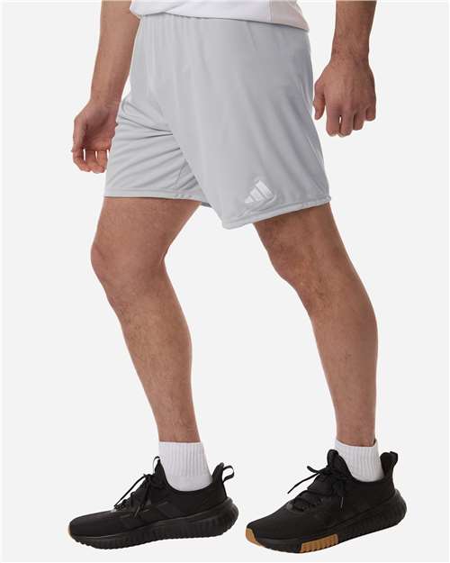 adidas AT315 Men's Entrada 26 Shorts - Team Light Grey/ White - OnModelSide