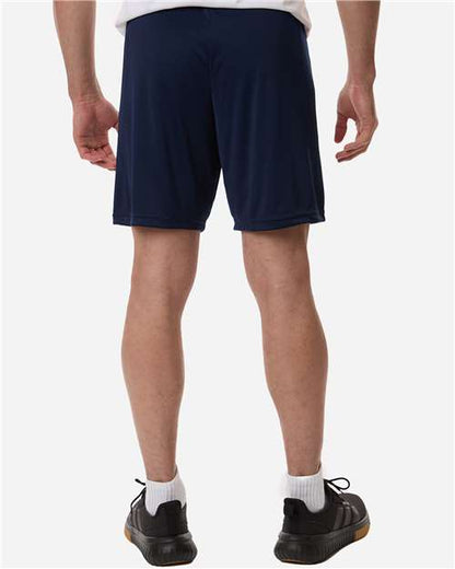 adidas AT315 Men's Entrada 26 Shorts - Team Navy Blue/ White - OnModelBack