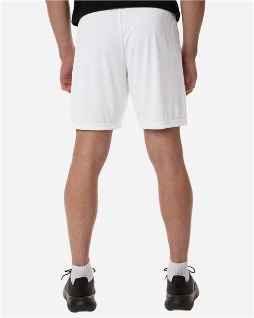 adidas AT315 Men's Entrada 26 Shorts - White/ Black - OnModelBack