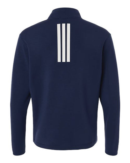 adidas AT400 Men's 3-Stripes Quarter-Zip Pullover - Team Navy Blue/ White - Back