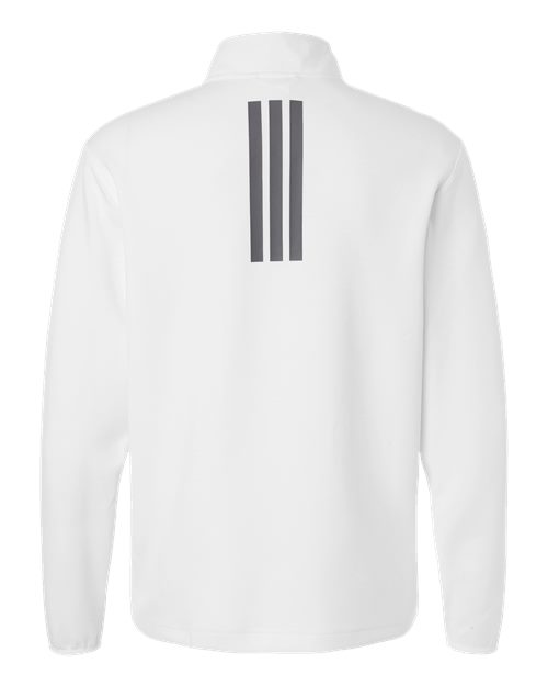 adidas AT400 Men's 3-Stripes Quarter-Zip Pullover - White/ Team Grey Four - Back