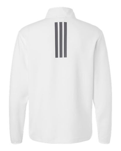 adidas AT400 Men's 3-Stripes Quarter-Zip Pullover - White/ Team Grey Four - Back