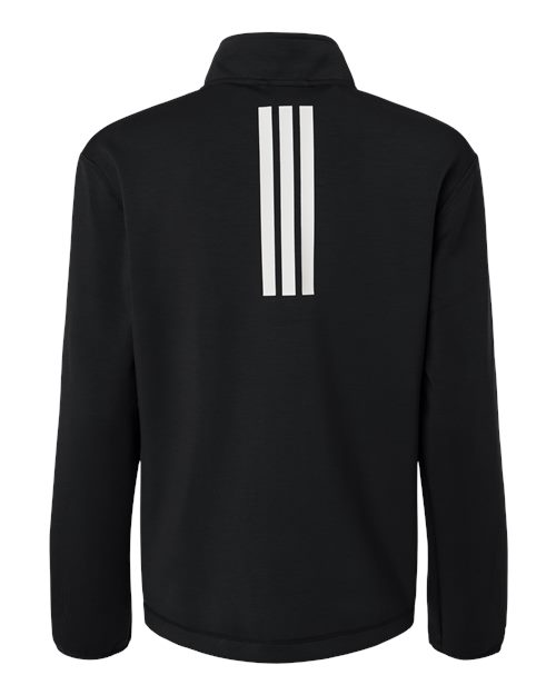 adidas AT401 Women's 3-Stripes Quarter-Zip Pullover - Black/ White - Back