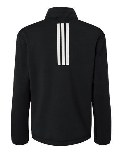 adidas AT401 Women's 3-Stripes Quarter-Zip Pullover - Black/ White - Back