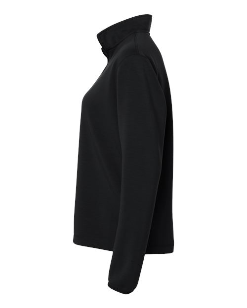 adidas AT401 Women's 3-Stripes Quarter-Zip Pullover - Black/ White - DirectSide