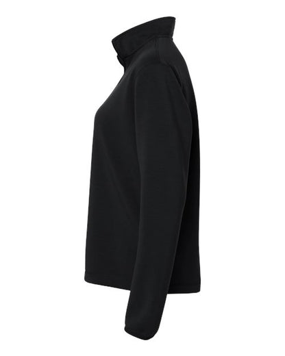 adidas AT401 Women's 3-Stripes Quarter-Zip Pullover - Black/ White - DirectSide