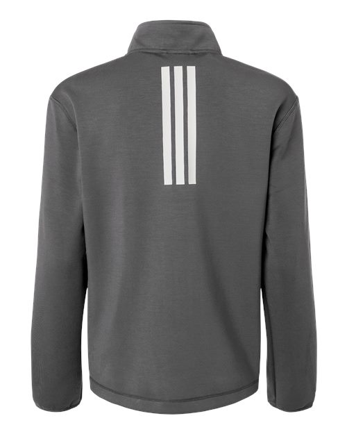 adidas AT401 Women's 3-Stripes Quarter-Zip Pullover - Team Grey Four/ White - Back