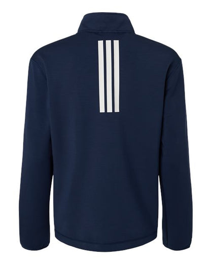adidas AT401 Women's 3-Stripes Quarter-Zip Pullover - Team Navy Blue/ White - Back