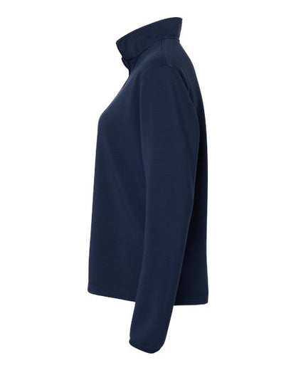 adidas AT401 Women's 3-Stripes Quarter-Zip Pullover - Team Navy Blue/ White - DirectSide