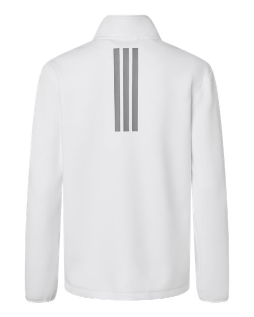 adidas AT401 Women's 3-Stripes Quarter-Zip Pullover - White/ Team Grey Four - Back
