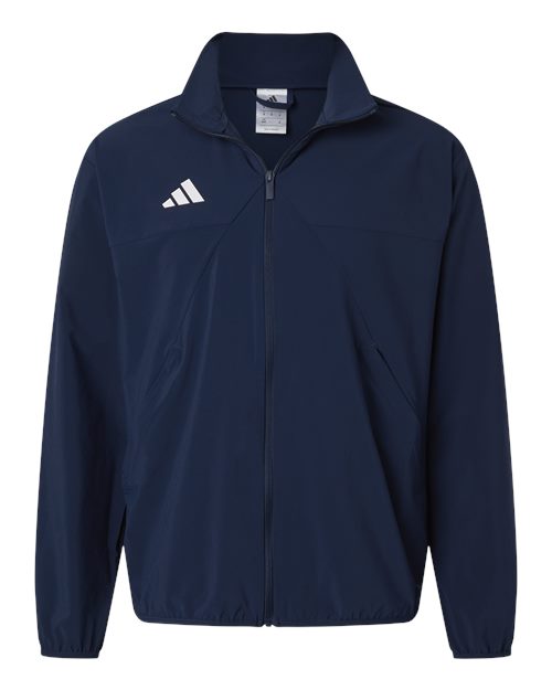 adidas AT500 Men's TIRO Woven Full-Zip Track Jacket - Team Navy Blue/ White - Front