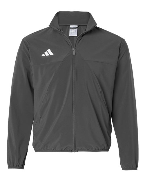 adidas AT501 Women's TIRO Woven Full-Zip Track Jacket - Team Grey Four/ White - Front
