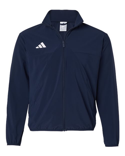 adidas AT501 Women's TIRO Woven Full-Zip Track Jacket - Team Navy Blue/ White - Front