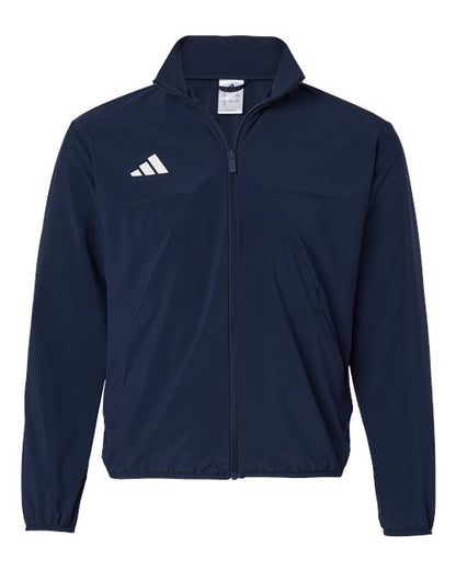 adidas AT501 Women's TIRO Woven Full-Zip Track Jacket - Team Navy Blue/ White - Front