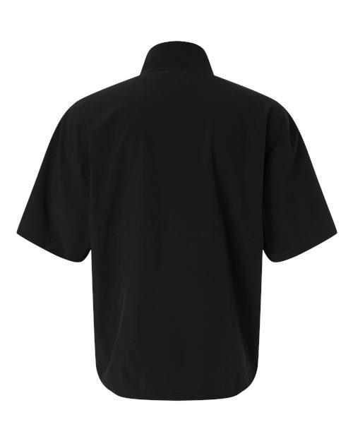 adidas AT505 Men's Short Sleeve Quarter-Zip Pullover - Black/ White - Back