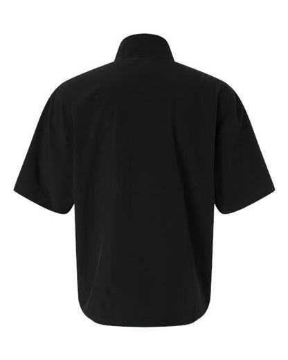 adidas AT505 Men's Short Sleeve Quarter-Zip Pullover - Black/ White - Back