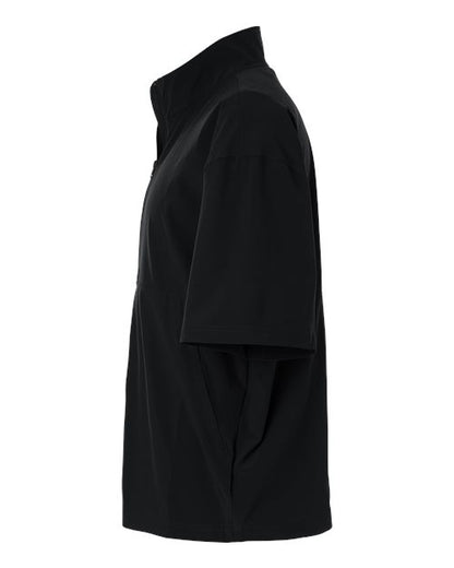 adidas AT505 Men's Short Sleeve Quarter-Zip Pullover - Black/ White - DirectSide