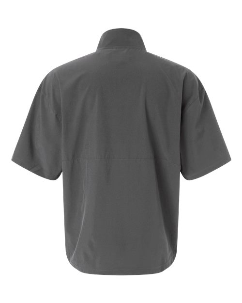 adidas AT505 Men's Short Sleeve Quarter-Zip Pullover - Team Grey Four/ White - Back