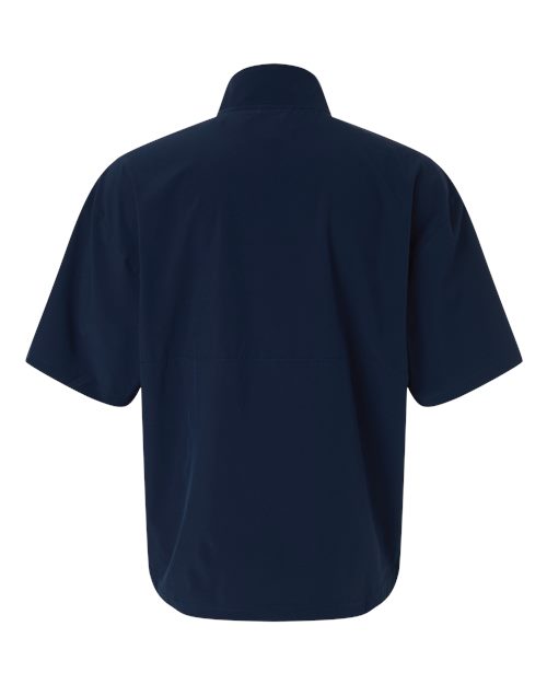 adidas AT505 Men's Short Sleeve Quarter-Zip Pullover - Team Navy Blue/ White - Back
