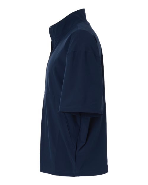 adidas AT505 Men's Short Sleeve Quarter-Zip Pullover - Team Navy Blue/ White - DirectSide