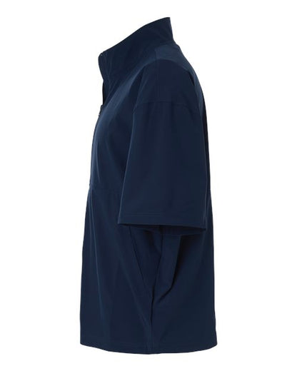 adidas AT505 Men's Short Sleeve Quarter-Zip Pullover - Team Navy Blue/ White - DirectSide