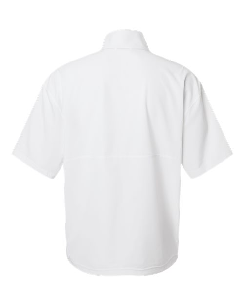 adidas AT505 Men's Short Sleeve Quarter-Zip Pullover - White/ Team Grey Four - Back