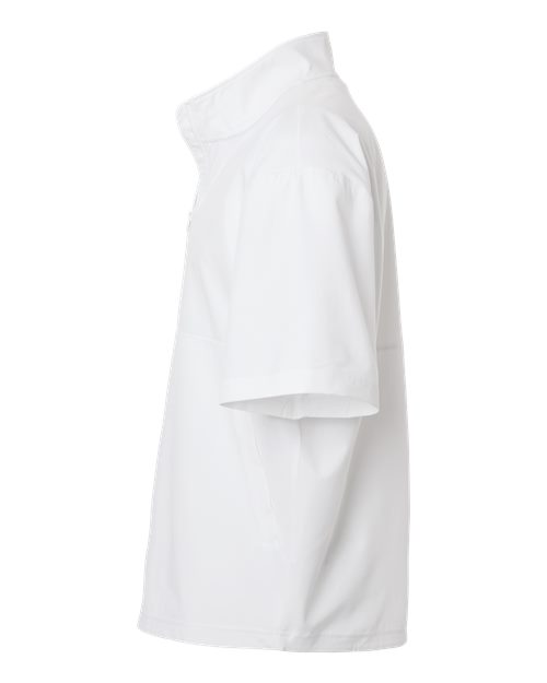 adidas AT505 Men's Short Sleeve Quarter-Zip Pullover - White/ Team Grey Four - DirectSide